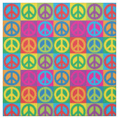 Pop-Kunst-Friedenssymbole Stoff (Muster)