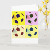 Pop-Kunst-Fußball-Bälle Karte (Gelbe Blume)