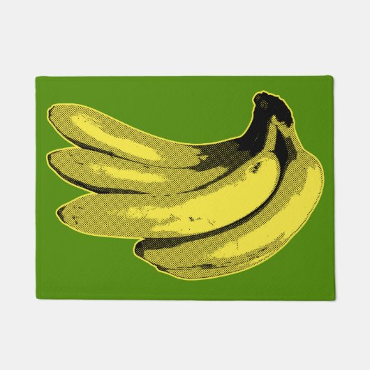 Pop-Kunst-Gelb-Bananen-Grafik Fußmatte (Vorderseite)