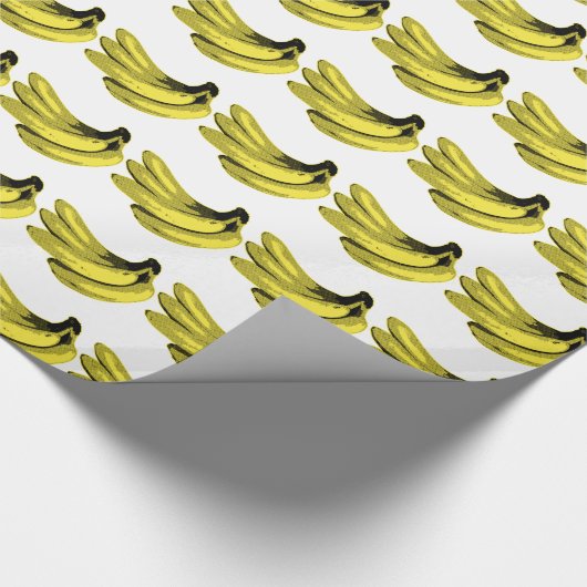 Pop-Kunst-Gelb-Bananen-Grafik Geschenkpapier (Ecke)
