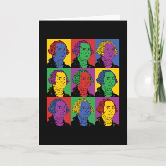 Pop-Kunst George Washington Karte (Vorderseite)