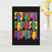 Pop-Kunst George Washington Karte (Gelbe Blume)