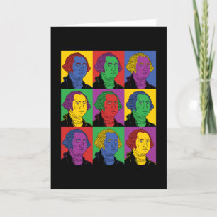 Pop-Kunst George Washington Karte