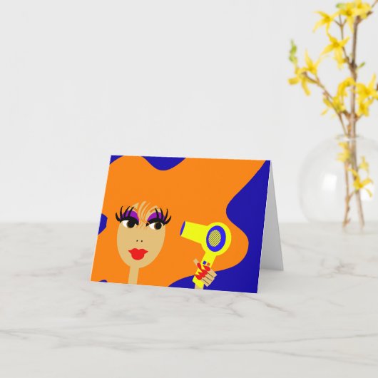 Pop-Kunst-Gesicht Notecard Karte (Gelbe Blume)