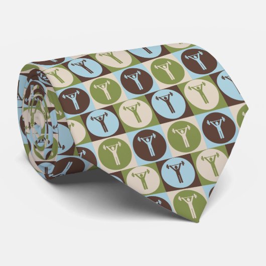 Pop-Kunst-Gewichts-Anheben Krawatte (Gerollt)