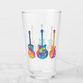 Pop-Kunst-Gitarren-Getränk-Liter-Cocktail Highball Glas (Rückseite)