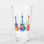 Pop-Kunst-Gitarren-Getränk-Liter-Cocktail Highball Glas (Vorderseite)