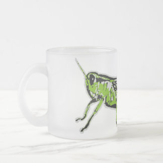 Pop-Kunst-Grün-Heuschrecke Mattglastasse
