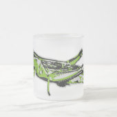 Pop-Kunst-Grün-Heuschrecke Mattglastasse (Mittel)