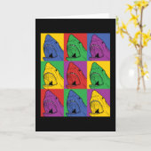 Pop-Kunst-Haifisch Karte (Gelbe Blume)