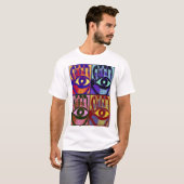 Pop-Kunst Hamsa schlechtes Augenschutz-Shirt durch T-Shirt (Vorne ganz)