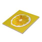 Pop kunst hellgelbes Zitronenwasser Fliese (Seite)