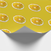 Pop kunst hellgelbes Zitronenwasser Geschenkpapier (Ecke)