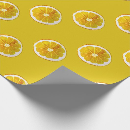 Pop kunst hellgelbes Zitronenwasser Geschenkpapier (Ecke)
