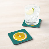 Pop kunst hellgelbes Zitronenwasser Getränkeuntersetzer (Rechte Seite)