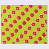 Pop kunst hellrosa Grapefruitfarbe Geschenkpapier (Flach)
