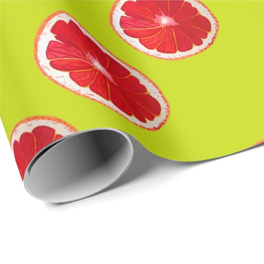Pop kunst hellrosa Grapefruitfarbe Geschenkpapier (Rolleneckpunkt)