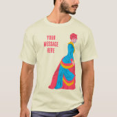 Pop Kunst Historische Frau in Büstelkleid Maßgesch T-Shirt (Vorderseite)