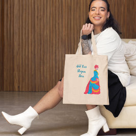 Pop Kunst Historische Frau in Büstelkleid Maßgesch Tragetasche