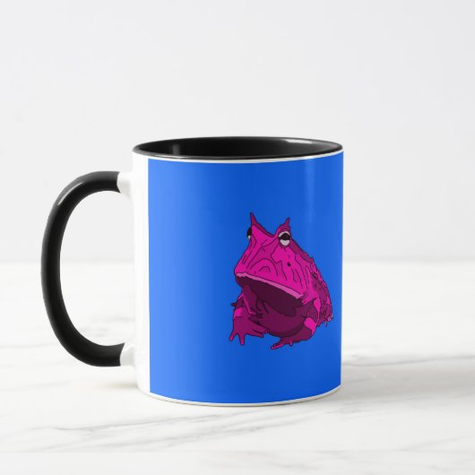 Pop-Kunst-horniger Frosch-Tasse Tasse (Links)