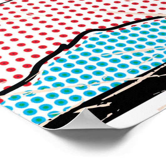 Pop Kunst Illustriert Ukraine Poster (Ecke)