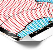 Pop Kunst Illustriert Ukraine Poster (Ecke)