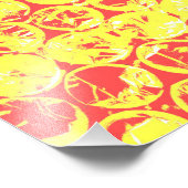 Pop-Kunst in Rot und Gelb Fotodruck (Ecke)