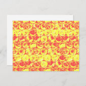 Pop-Kunst in Rot und Gelb Postkarte (Vorne/Hinten)