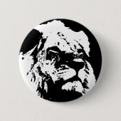 Pop-Kunst in Schwarz-Weiß Button (Vorderseite)