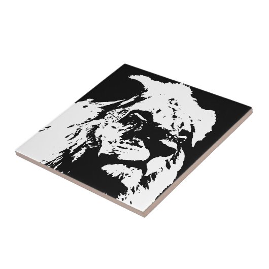 Pop-Kunst in Schwarz-Weiß Fliese (Seite)