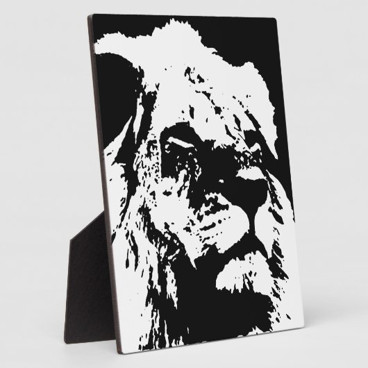 Pop-Kunst in Schwarz-Weiß Fotoplatte (Seite)