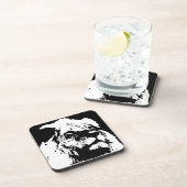 Pop-Kunst in Schwarz-Weiß Getränkeuntersetzer (Rechte Seite)