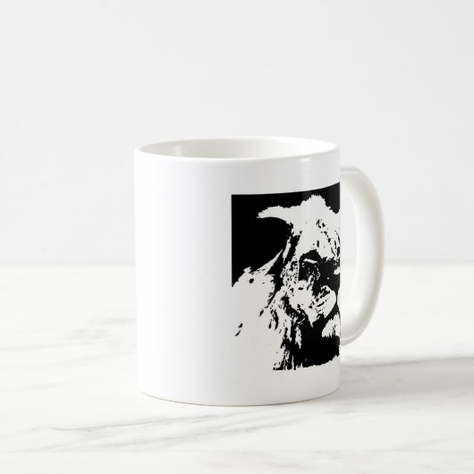 Pop-Kunst in Schwarz-Weiß Kaffeetasse (VorderseiteRechts)