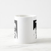 Pop-Kunst in Schwarz-Weiß Kaffeetasse (Mittel)