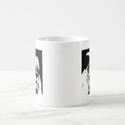 Pop-Kunst in Schwarz-Weiß Kaffeetasse (Mittel)