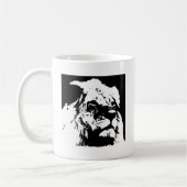 Pop-Kunst in Schwarz-Weiß Kaffeetasse (Links)