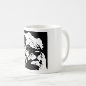 Pop-Kunst in Schwarz-Weiß Kaffeetasse (VorderseiteRechts)