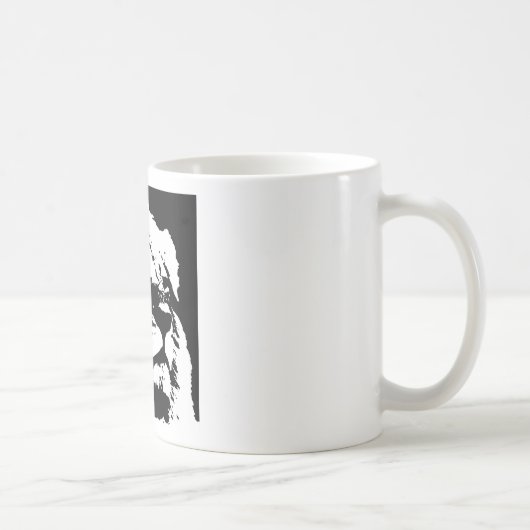 Pop-Kunst in Schwarz-Weiß Kaffeetasse (Rechts)