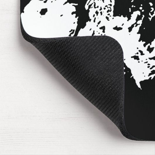 Pop-Kunst in Schwarz-Weiß Mousepad (Ecke)