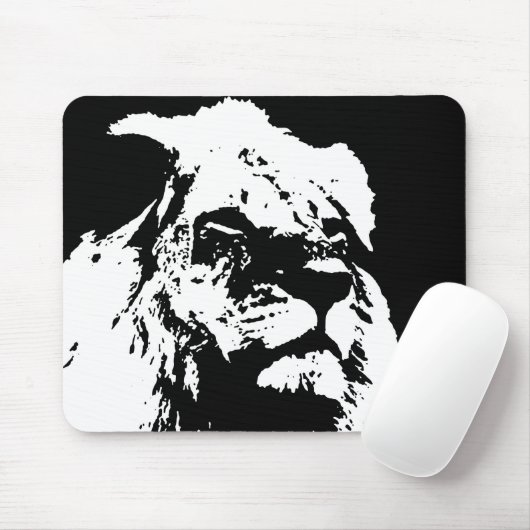 Pop-Kunst in Schwarz-Weiß Mousepad (Mit Mouse)
