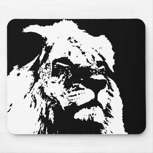 Pop-Kunst in Schwarz-Weiß Mousepad (Vorne)