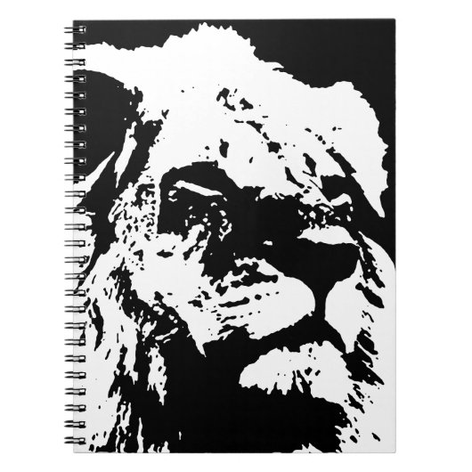 Pop-Kunst in Schwarz-Weiß Notizblock (Vorderseite)