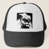 Pop-Kunst in Schwarz-Weiß Truckerkappe (Vorderseite)