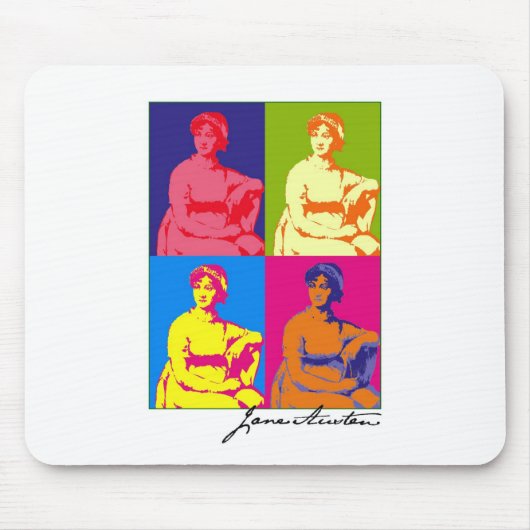 Pop-Kunst Janes Austen Mousepad (Vorne)