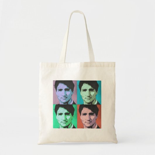 Pop-Kunst Justin Trudeau - Größengleich2-.png Tragetasche (Vorne)