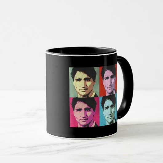 Pop-Kunst Justin Trudeau - Größengleich - .png Tasse (VorderseiteRechts)