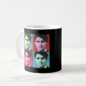 Pop-Kunst Justin Trudeau - .png Kaffeetasse (Vorderseite Links)