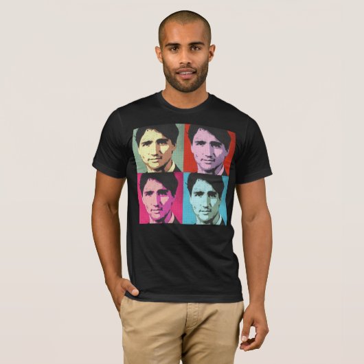 Pop-Kunst Justin Trudeau T-Shirt (Vorne ganz)