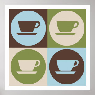 Pop-Kunst-Kaffee Poster