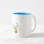 Pop-Kunst-Kaninchen-Tasse Zweifarbige Tasse (VorderseiteRechts)